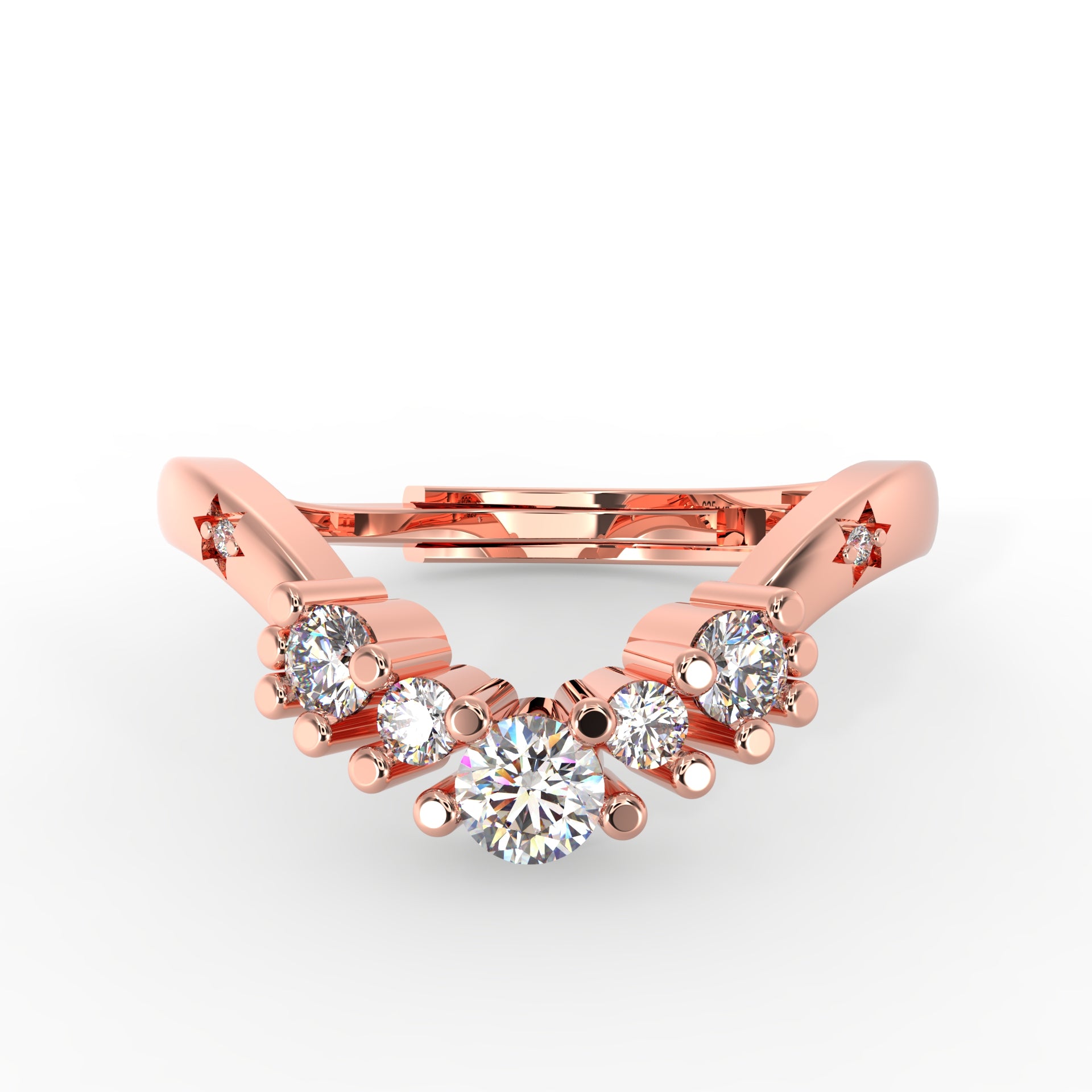 rose gold silver ring