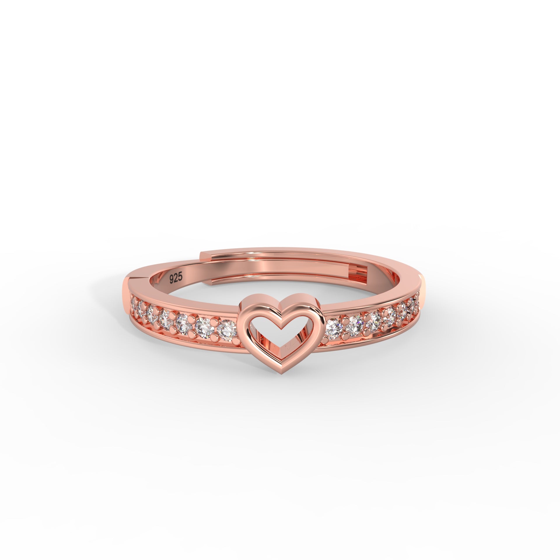 rose gold silver ring