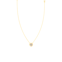 Evil Eye Protection Pendant With Chain, Hallmarked 925 Sterling Silver - sitabo