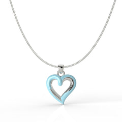 Love You Forever Heart Pendant With Chain- Hallmarked 925 Sterling Silver - sitabo