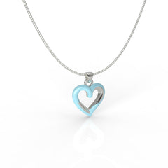 Love You Forever Heart Pendant With Chain- Hallmarked 925 Sterling Silver - sitabo