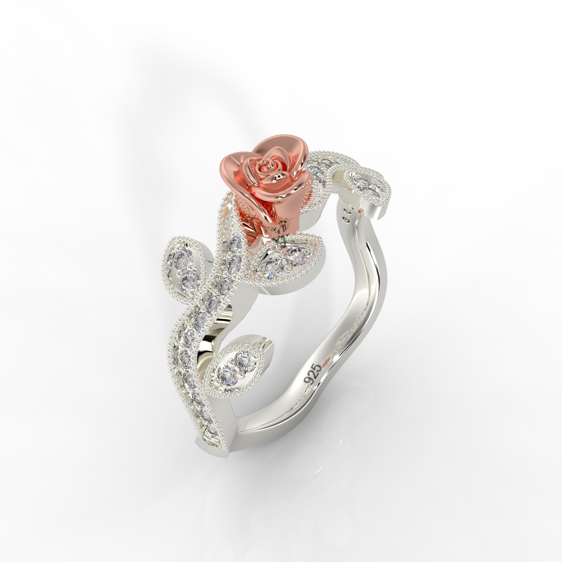 925 Steling Silver Dulton Ring Special Eternal Rose Ring for Loved Ones Everlasting Rose Elegance - sitabo