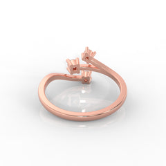 Nature Inspired Leaf Shaped Ring – Hallmarked 925 Sterling Silver Rose Gold Plated | Elegant & Earthy Jewelry