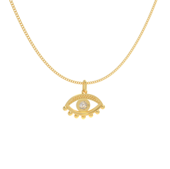 Affordable luxury God's Eye Pendant With Chain, Hallmarked 925 Sterling Silver