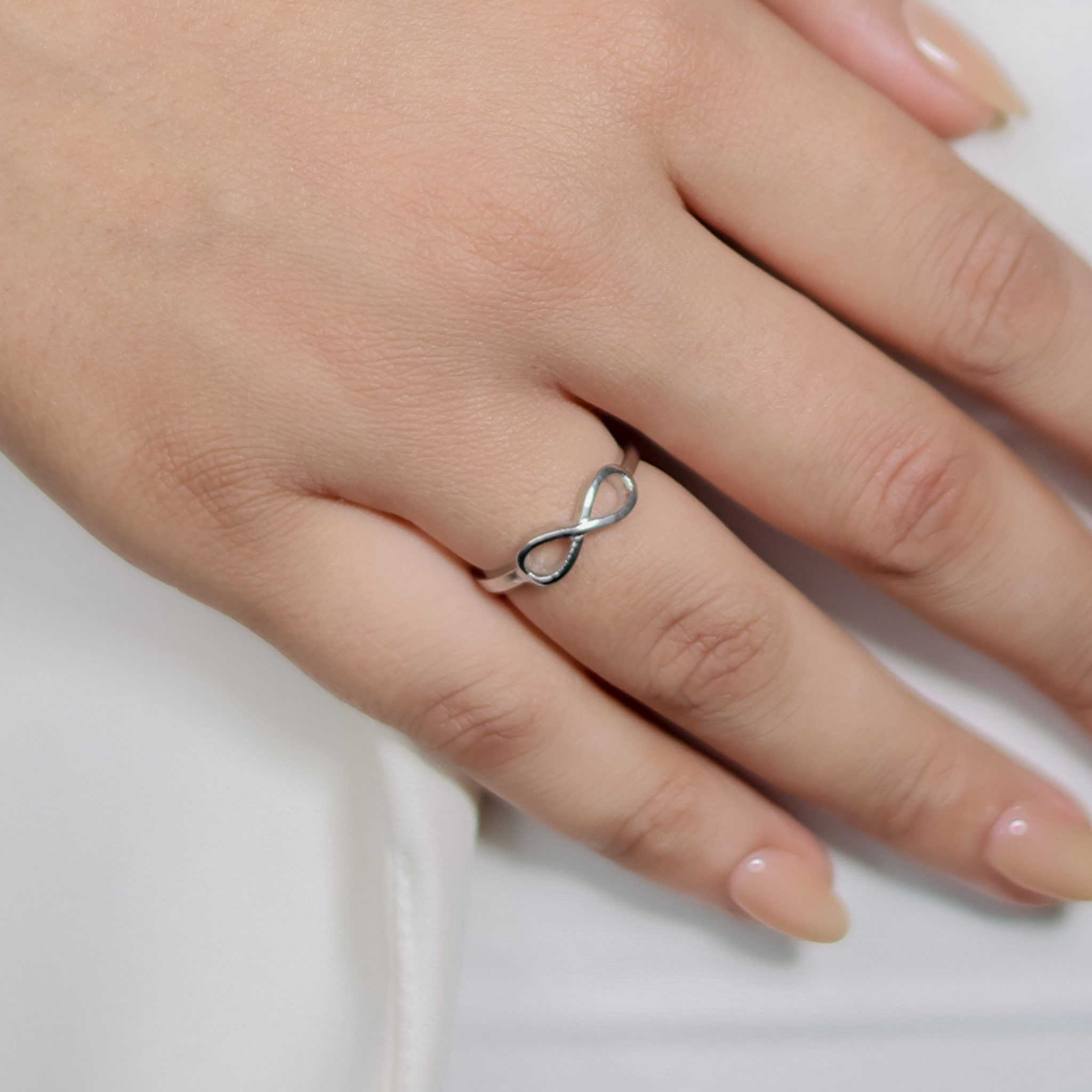 Infinity Shining Ring For Girls- Hallmarked 925 Sterling Silver - sitabo