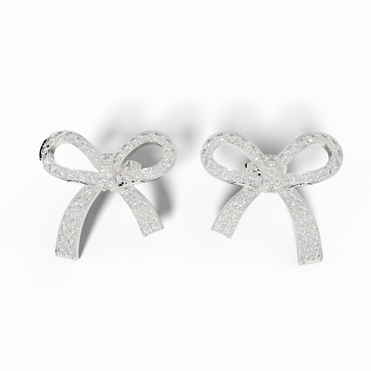 Art Deco Bow Shape Cocktail Party wear Earrings, Hallmarked 925 Sterling Silver sterlyn 925