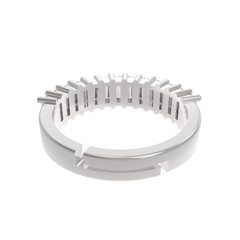 Baguette Cut Half Eternity Band, Hallmarked 925 Sterling Silver sterlyn 925