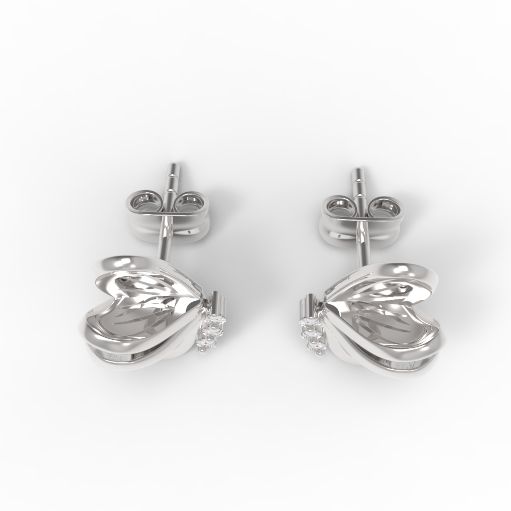 Beautiful Butterfly wings Studs For Her, Hallmarked 925 Sterling Silver sterlyn 925