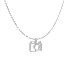 Camera Charm With Chain For Photography Lover, Hallmarked 925 Sterling Silver sterlyn 925