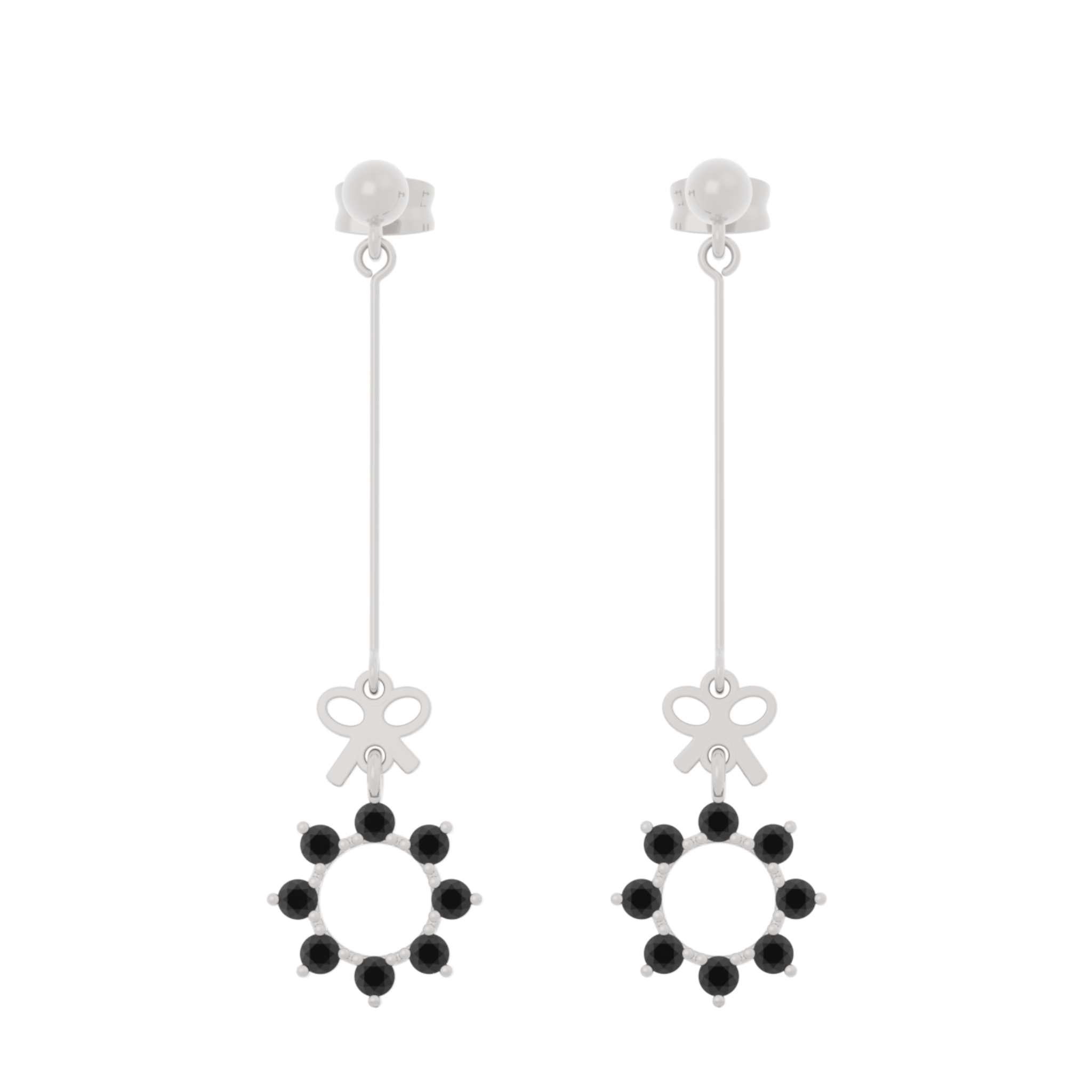 Celestial Circle Drop Threader Earrings, Hallmarked 925 Sterling Silver sterlyn 925