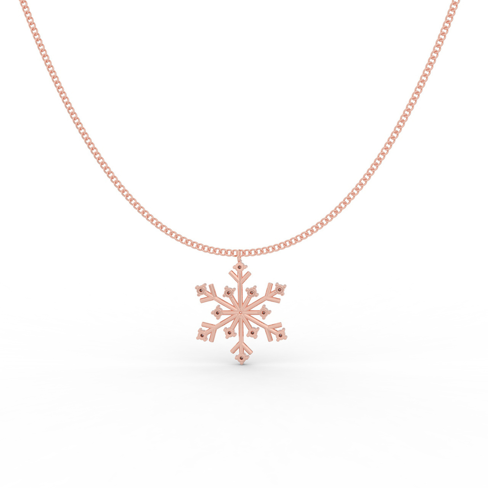 Crystal Snowflake Charm Pendant With Chain - Hallmarked 925 Sterling Silver sterlyn 925