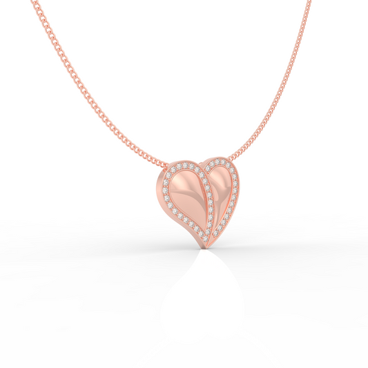 Cute Heart Shaped Pendant With Chain- Hallmarked 925 Sterling Silver sterlyn 925