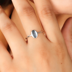 Dainty Flat Disc Ring, Hallmarked 925 Sterling Silver sterlyn 925