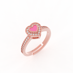 Dainty Heart Shaped Ring - Hallmarked 925 Sterling Silver sterlyn 925