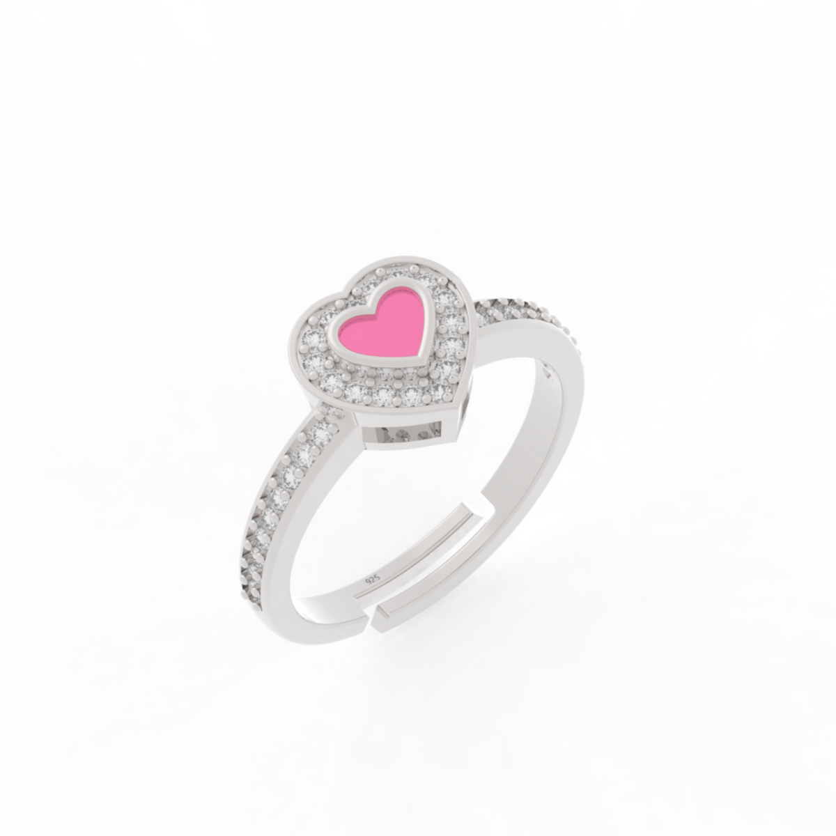 Dainty Heart Shaped Ring - Hallmarked 925 Sterling Silver sterlyn 925