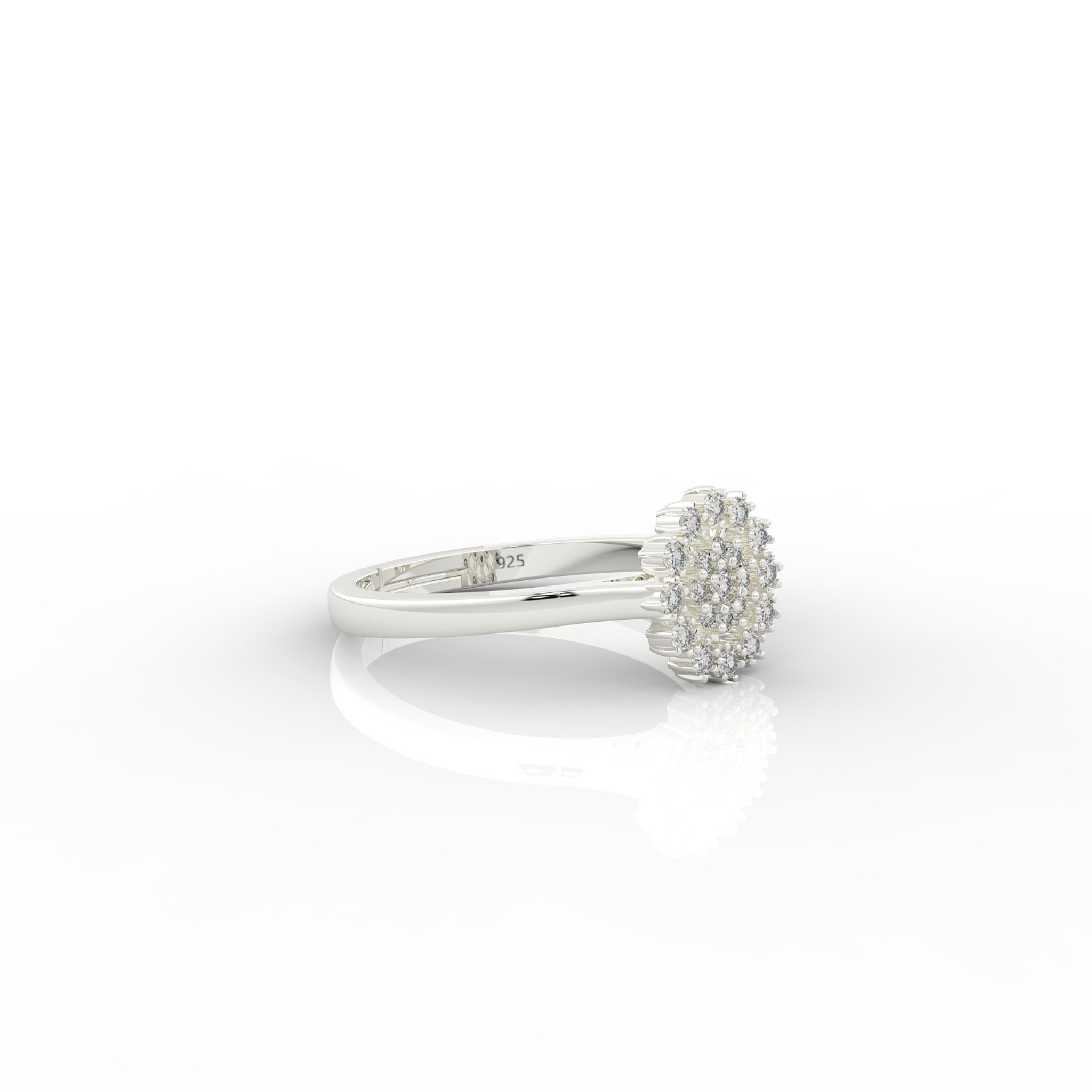 Delicate Flower Ring For Special Occasions- Hallmarked 925 Sterling Silver sterlyn 925