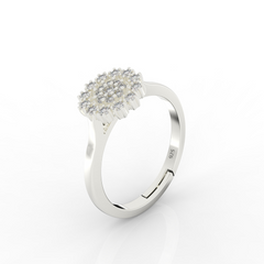 Delicate Flower Ring For Special Occasions- Hallmarked 925 Sterling Silver sterlyn 925