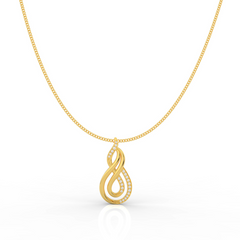 Dynamic Infinity Charm Pendant With Chain- Hallmarked 925 Sterling Silver sterlyn 925