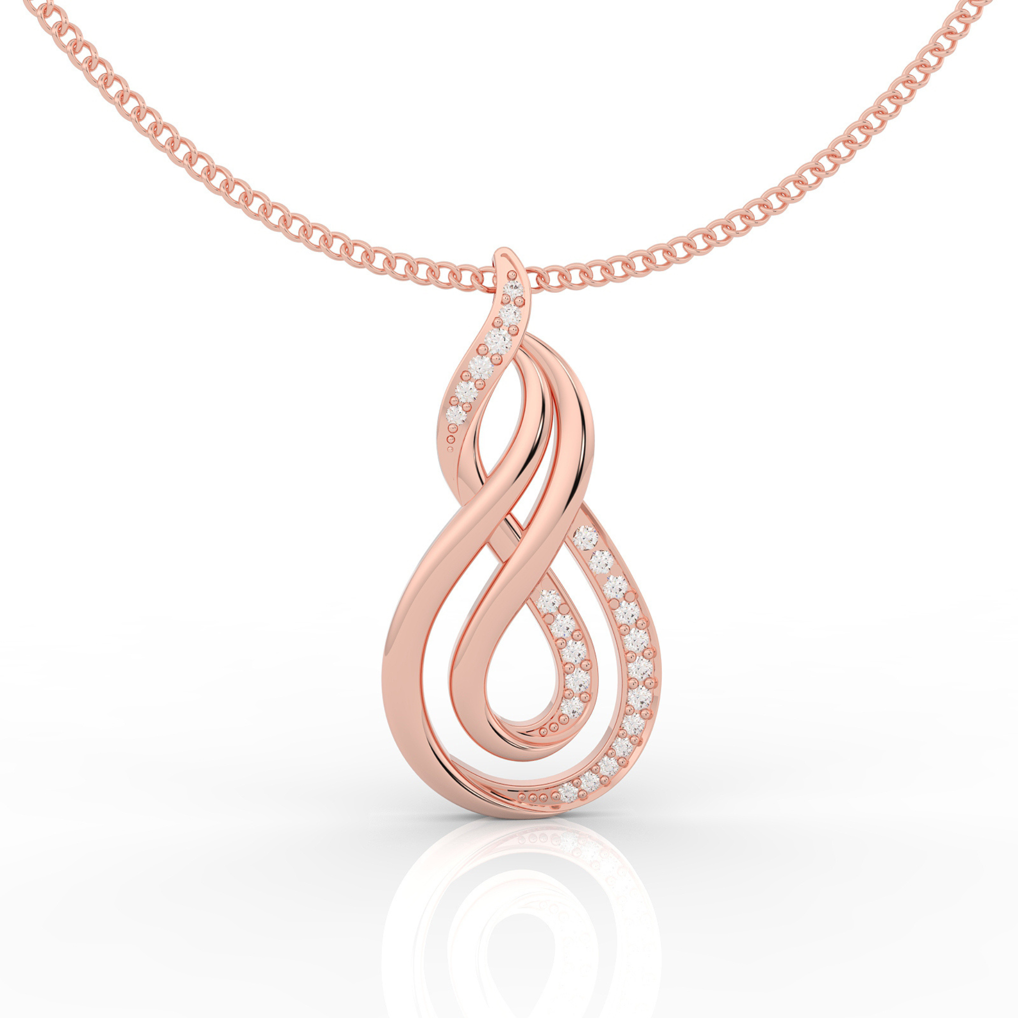 Dynamic Infinity Charm Pendant With Chain- Hallmarked 925 Sterling Silver sterlyn 925