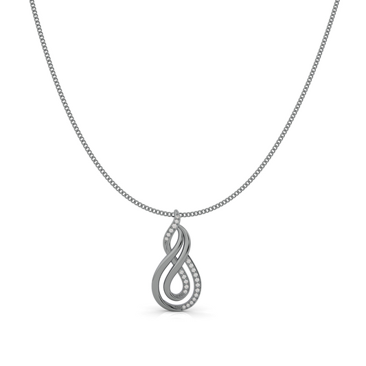 Dynamic Infinity Charm Pendant With Chain- Hallmarked 925 Sterling Silver sterlyn 925