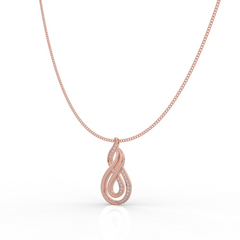 Dynamic Infinity Charm Pendant With Chain- Hallmarked 925 Sterling Silver sterlyn 925