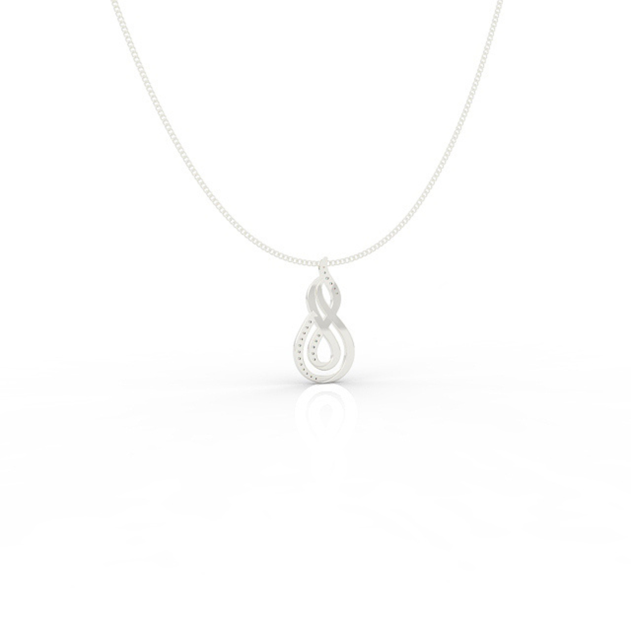 Dynamic Infinity Charm Pendant With Chain- Hallmarked 925 Sterling Silver sterlyn 925