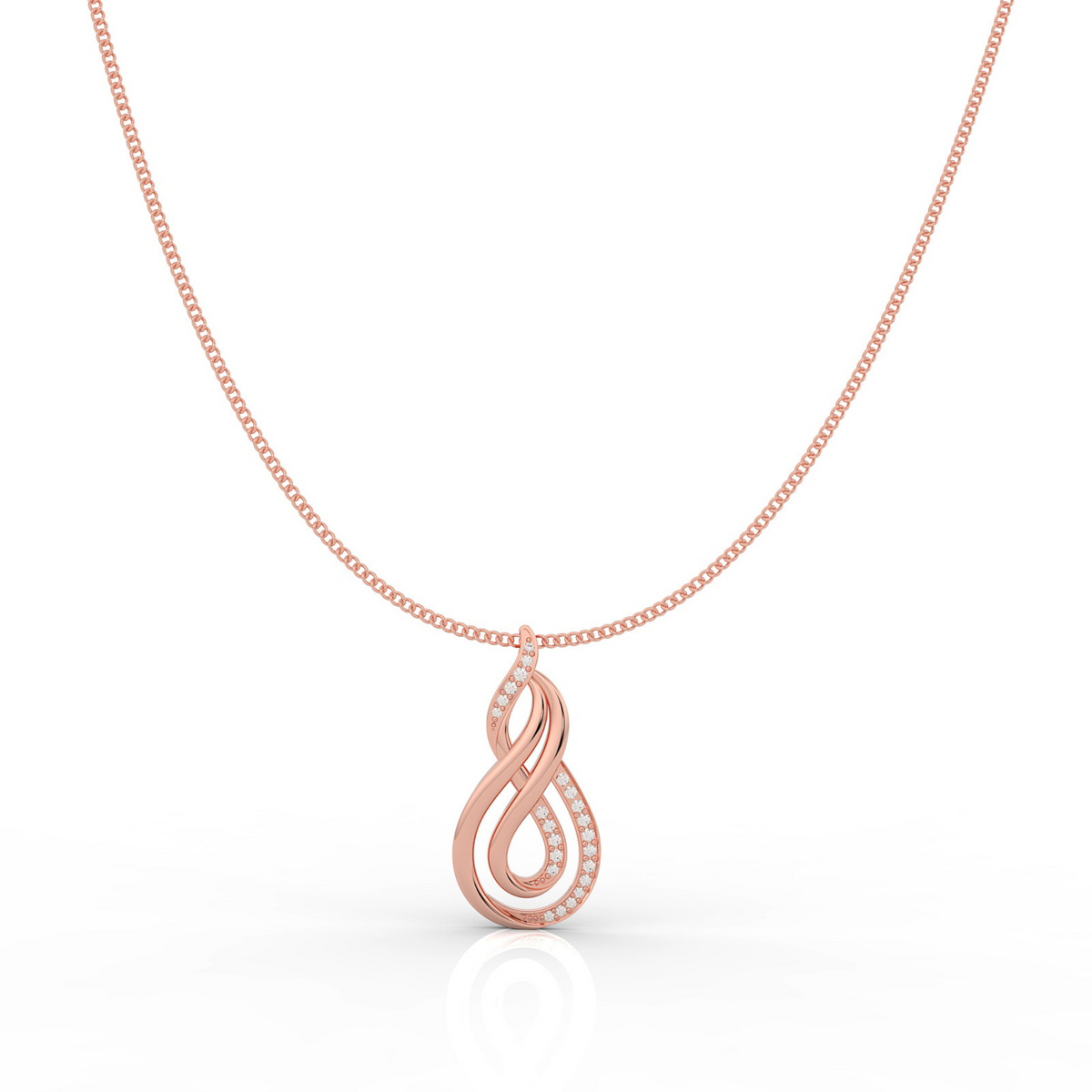 Dynamic Infinity Charm Pendant With Chain- Hallmarked 925 Sterling Silver sterlyn 925