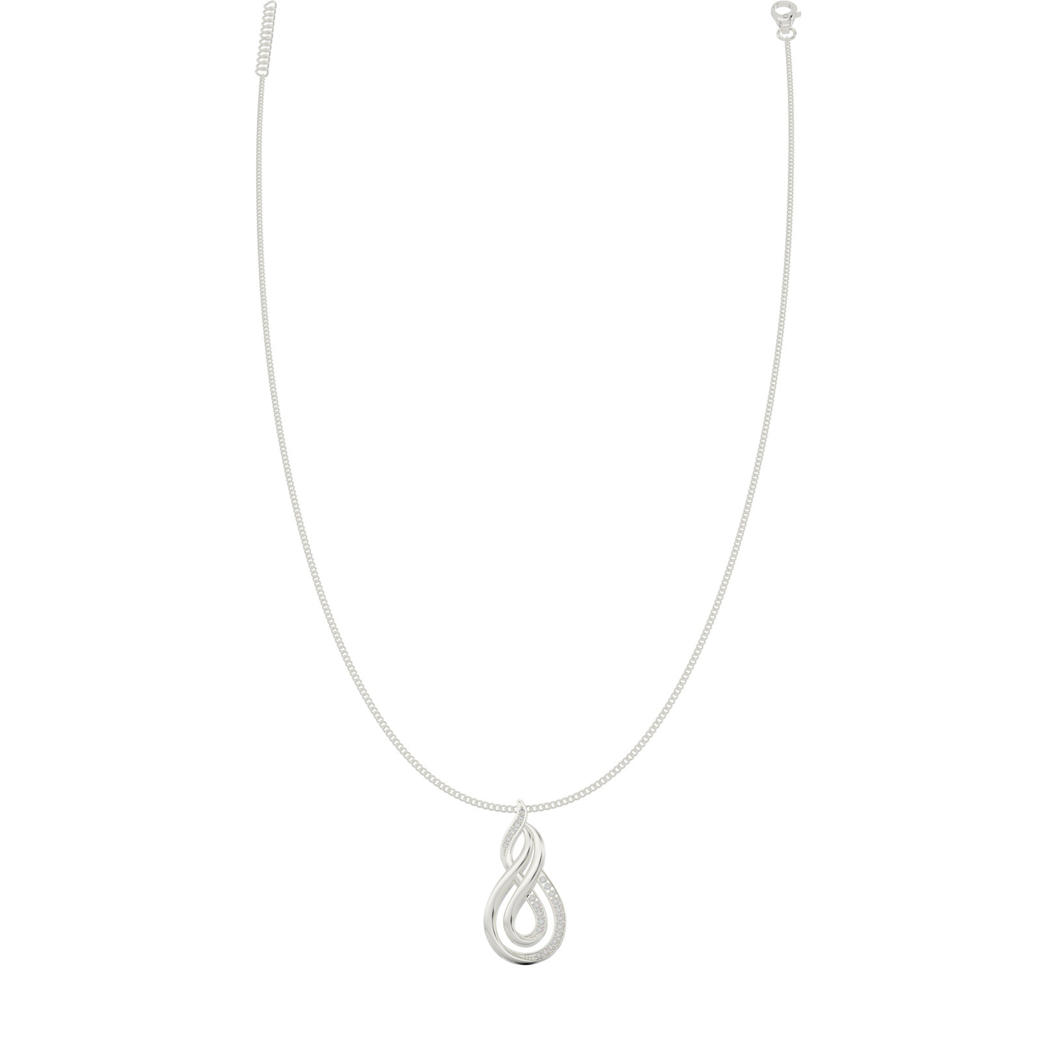 Dynamic Infinity Charm Pendant With Chain- Hallmarked 925 Sterling Silver sterlyn 925