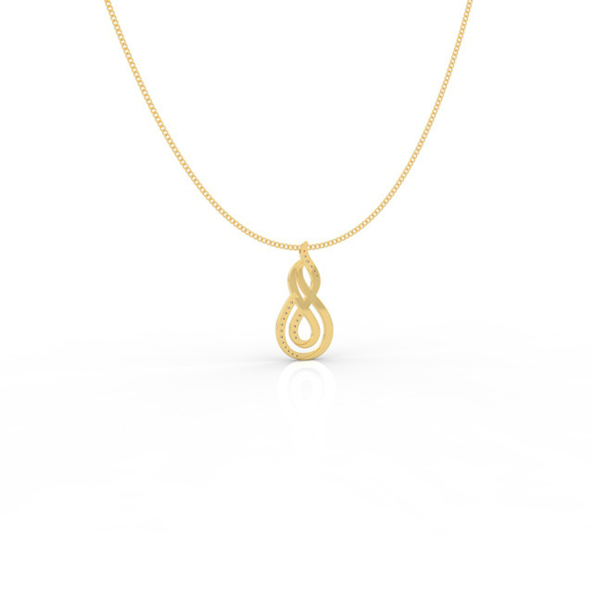 Dynamic Infinity Charm Pendant With Chain- Hallmarked 925 Sterling Silver sterlyn 925