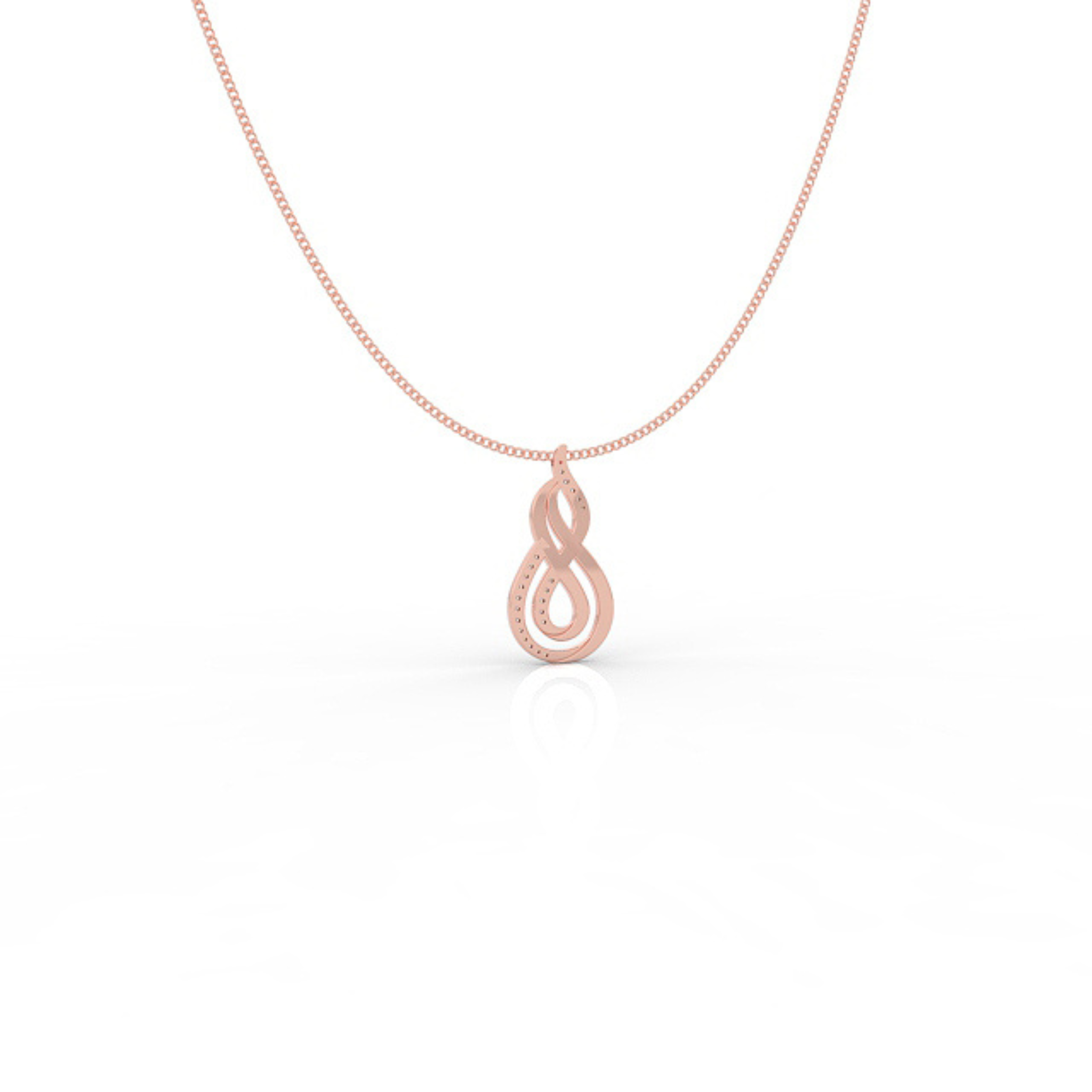 Dynamic Infinity Charm Pendant With Chain- Hallmarked 925 Sterling Silver sterlyn 925