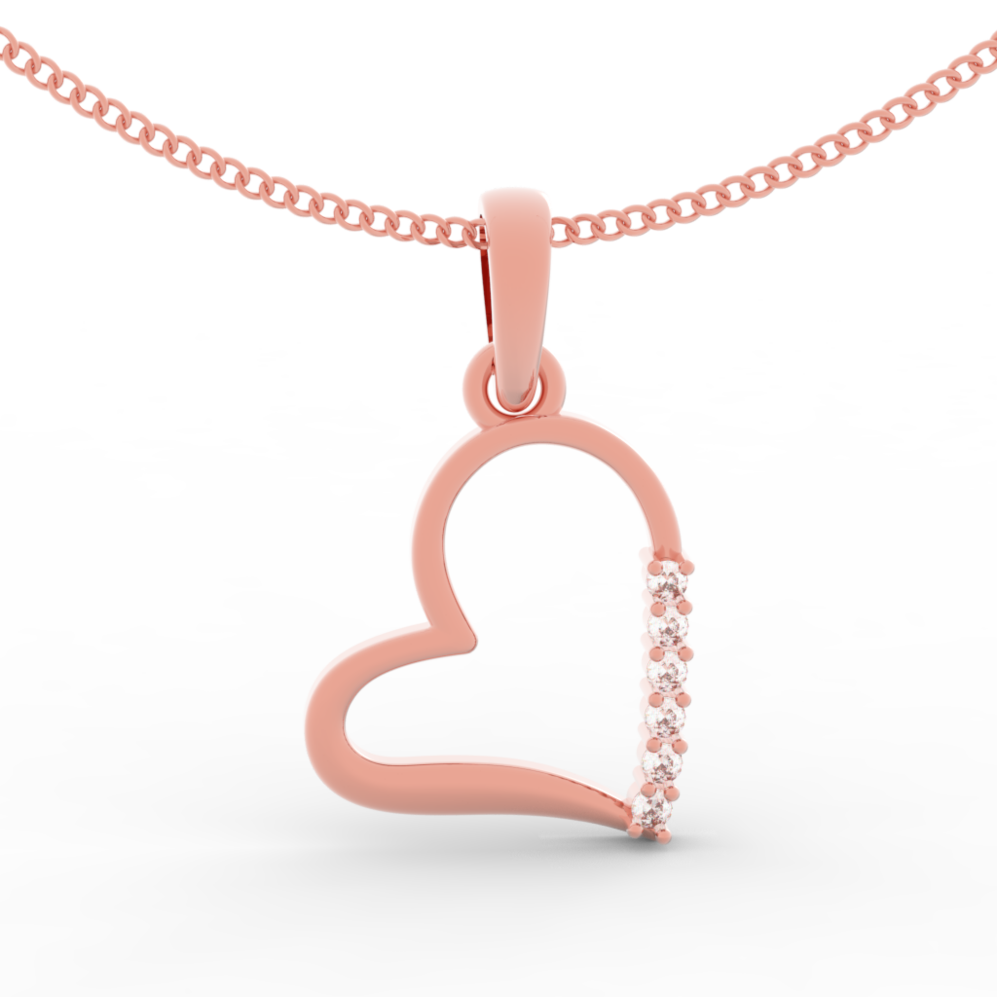 Endearing Heart Pendant With Chain, Hallmarked 925 Sterling Silver sterlyn 925