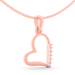 Endearing Heart Pendant With Chain, Hallmarked 925 Sterling Silver sterlyn 925