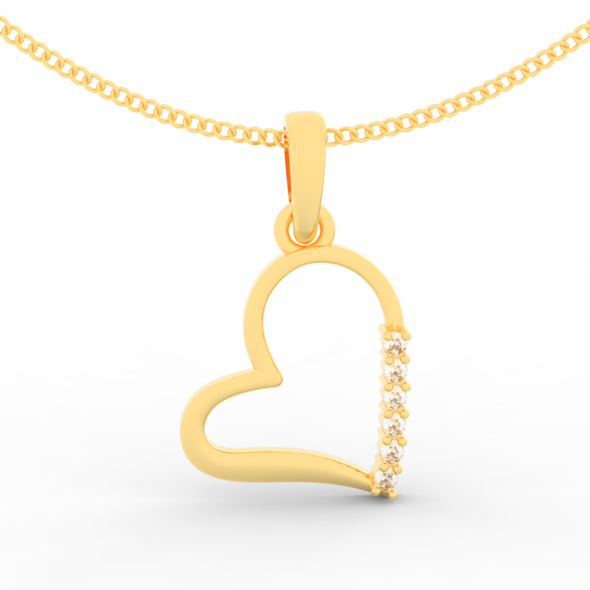 Endearing Heart Pendant With Chain, Hallmarked 925 Sterling Silver sterlyn 925