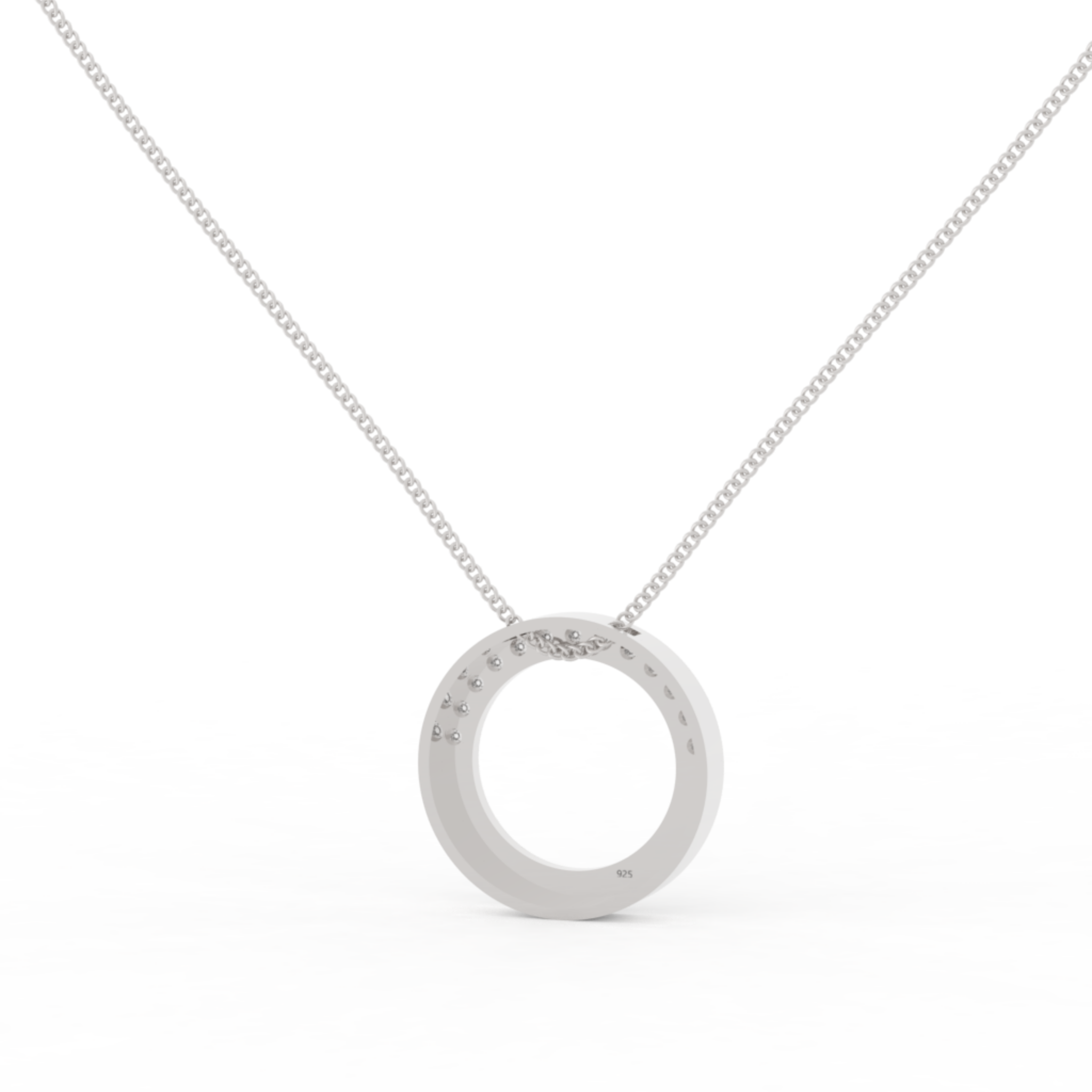 Eternal Halo Pendant With Chain, Hallmarked 925 Sterling Silver sterlyn 925