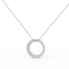 Eternal Halo Pendant With Chain, Hallmarked 925 Sterling Silver sterlyn 925