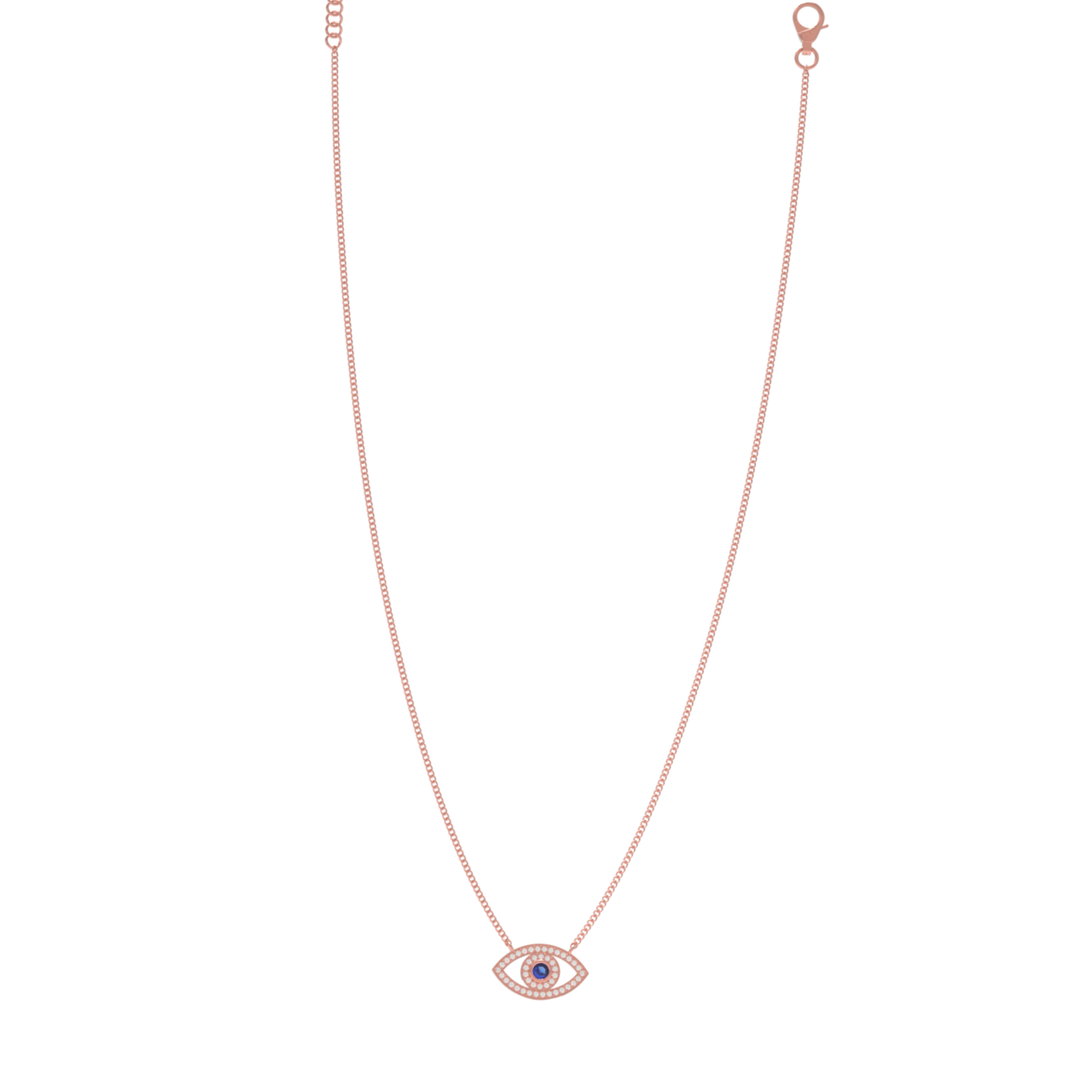 Evil Eye Charm Pendant With Chain, Hallmarked 925 Sterling Silver sterlyn 925