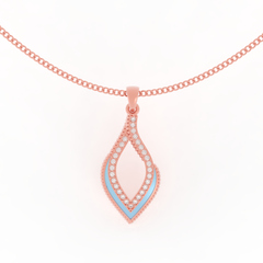 Eye Catching Tear Drop Charm With Chain, Hallmarked 925 Sterling Silver sterlyn 925