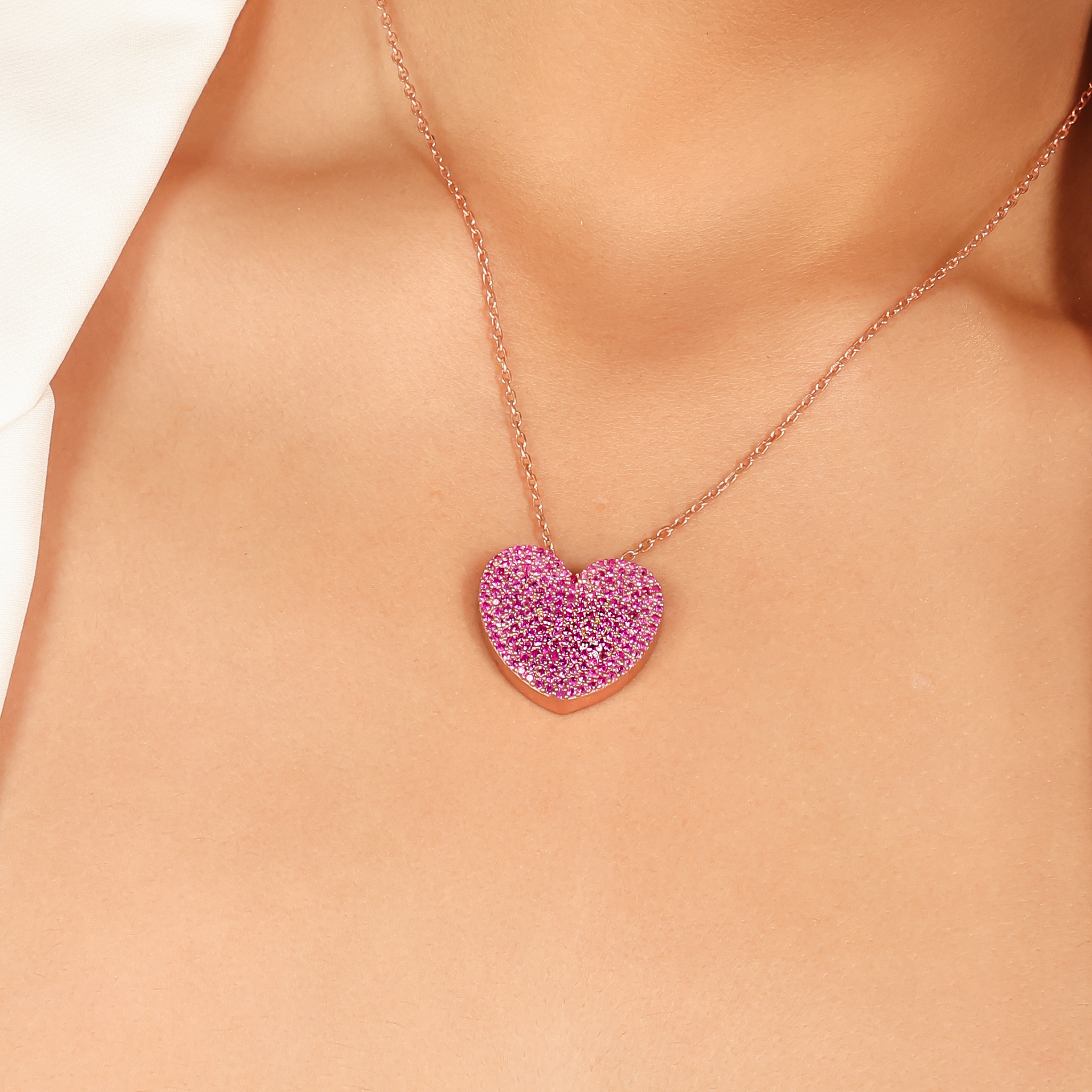 Heart Shaped Pendant With Chain, Hallmarked 925 Sterling Silver sterlyn 925