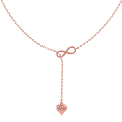 Infinity Eternal Love Y Shape Necklace, Hallmarked 925 Sterling Silver sterlyn 925