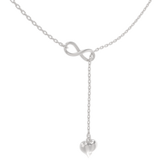 Infinity Eternal Love Y Shape Necklace, Hallmarked 925 Sterling Silver sterlyn 925