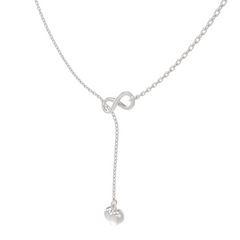 Infinity Eternal Love Y Shape Necklace, Hallmarked 925 Sterling Silver sterlyn 925