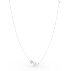 Elegant Dolphin & Pearl Pendant – Silver Finish for Women