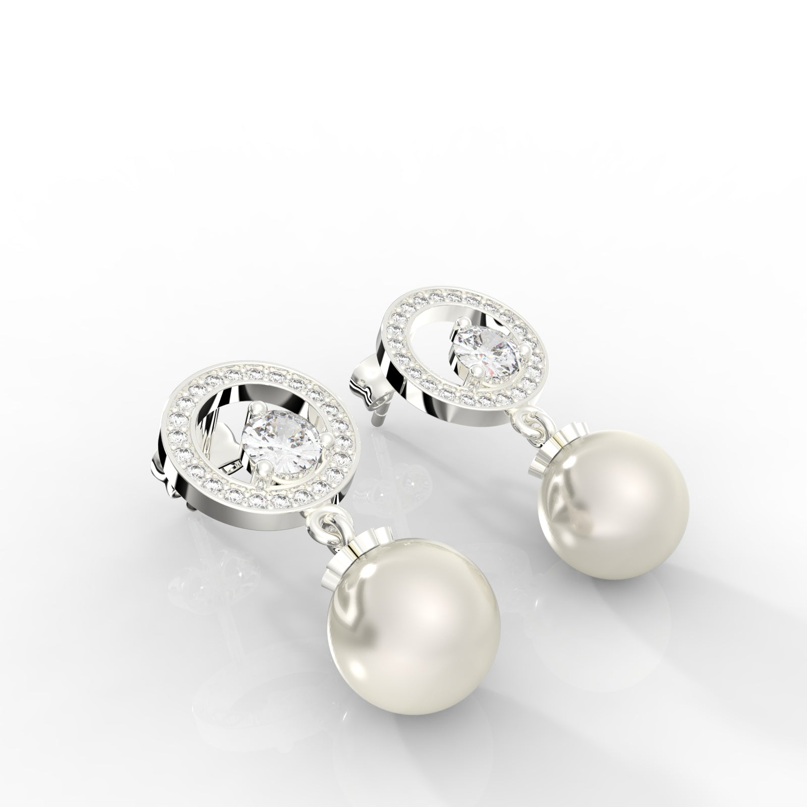 Natural Pearl Drop Earrings Gifts For Mother, Hallmarked 925 Sterling Silver