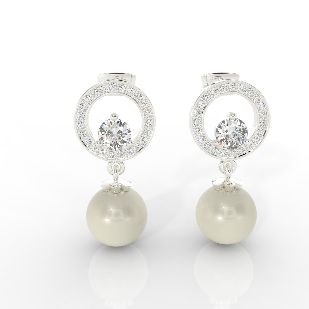 Natural Pearl Drop Earrings Gifts For Mother, Hallmarked 925 Sterling Silver