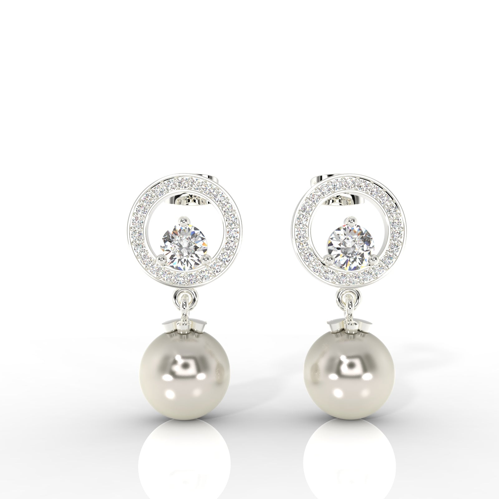 Natural Pearl Drop Earrings Gifts For Mother, Hallmarked 925 Sterling Silver