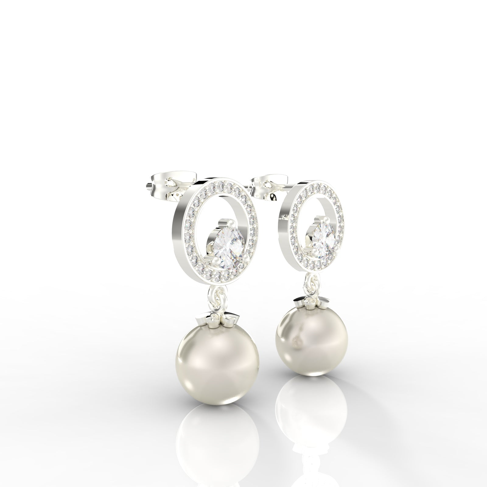 Natural Pearl Drop Earrings Gifts For Mother, Hallmarked 925 Sterling Silver