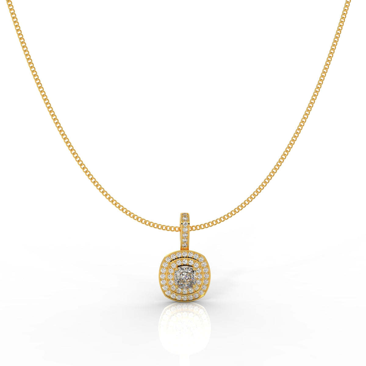 Prestigious Solitaire Pendant With Chain, Hallmarked 925 Sterling Silver