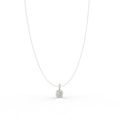 Prestigious Solitaire Pendant With Chain, Hallmarked 925 Sterling Silver