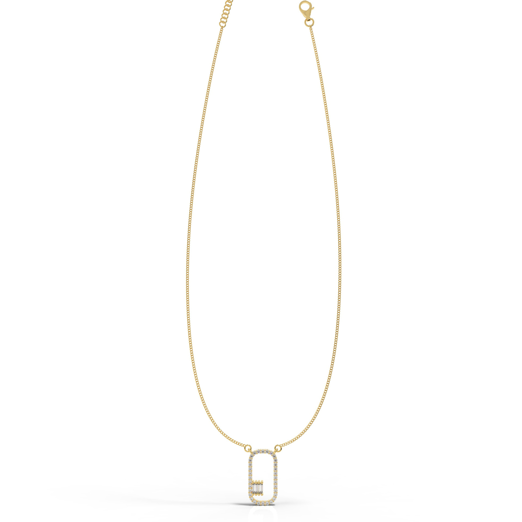 Sophisticated Modern Pendant With Chain, Hallmarked 925 Sterling Silver sterlyn 925