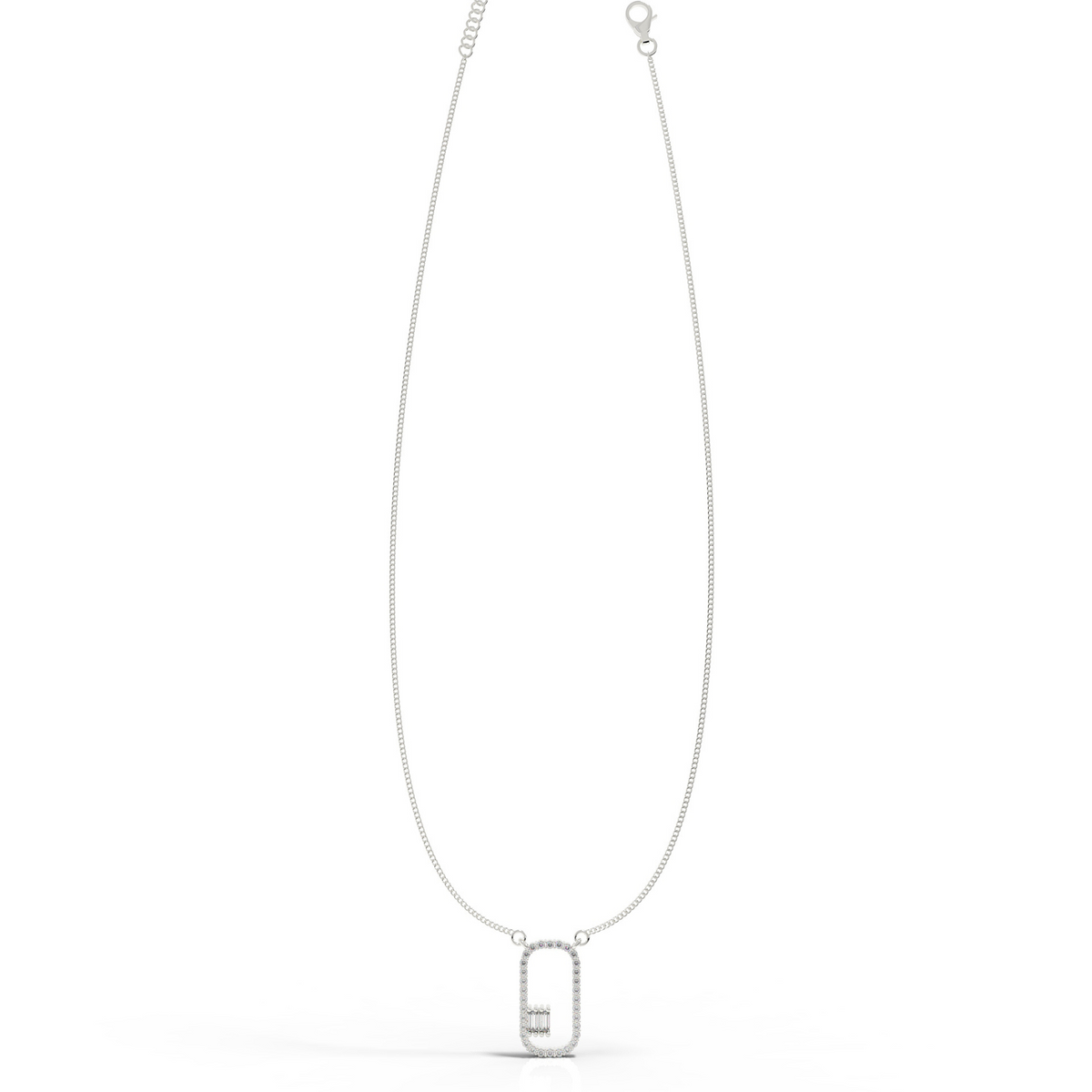 Sophisticated Modern Pendant With Chain, Hallmarked 925 Sterling Silver sterlyn 925